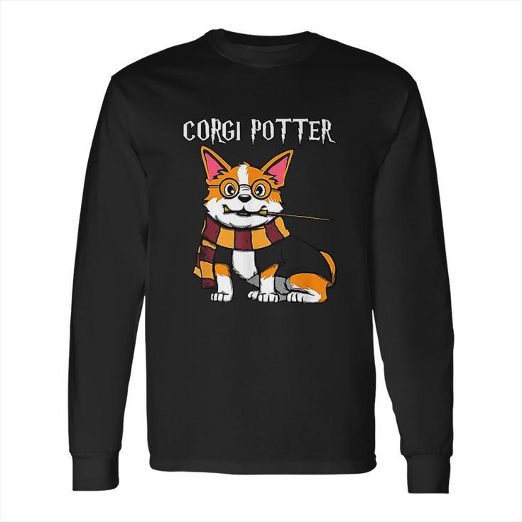 Corgi Potter Gift For Corgi Lovers Funny Pawter Dog Long Sleeve T-Shirt