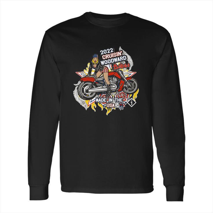 Cruising Woodward Motorcycle Babe 2022 M1 Long Sleeve T-Shirt