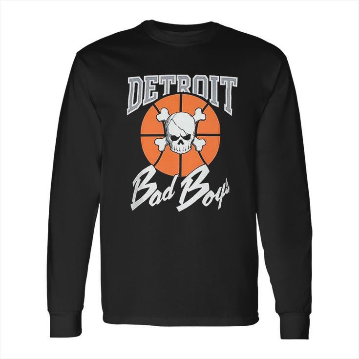 Customizable Detroit Pistons Authentic Bad Boys Long Sleeve T-Shirt