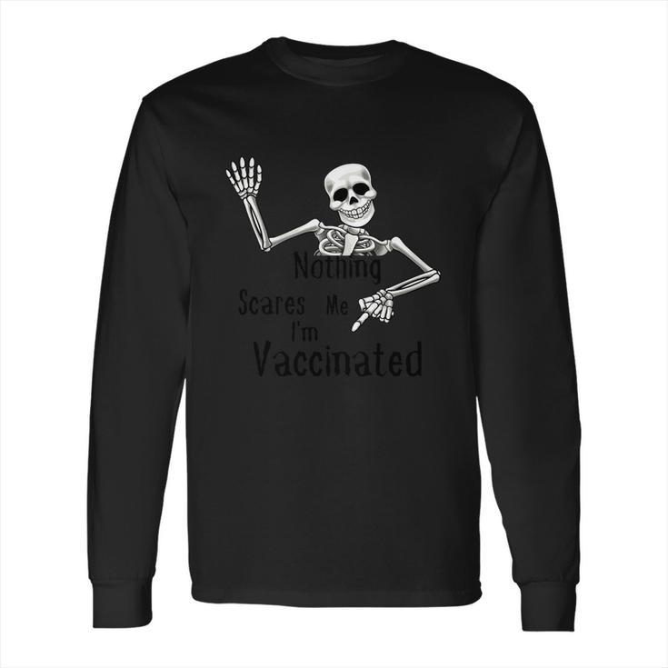 Cute Halloween Funny Halloween Day Halloween Skeleton Fully Vaccinated Hal Long Sleeve T-Shirt