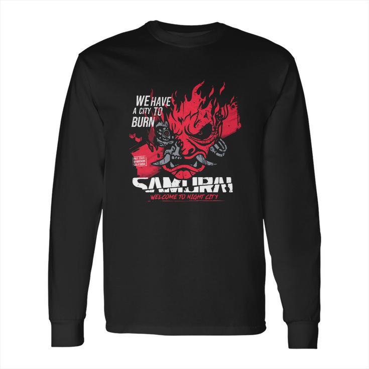 Cyberpunk Samurai Welcome To Night City Long Sleeve T-Shirt