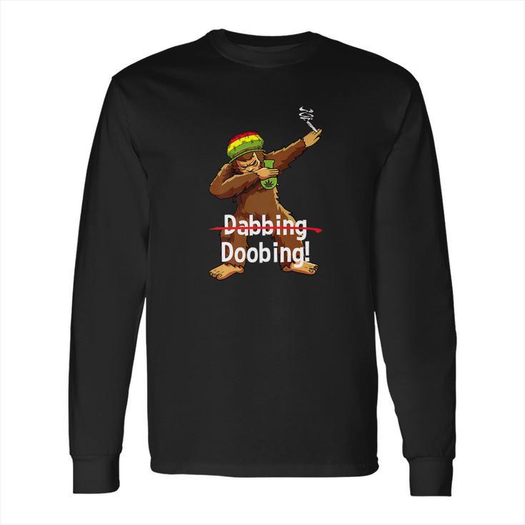 Dabbing Bigfoot Tee Shirt Smoking Cannabis Long Sleeve T-Shirt