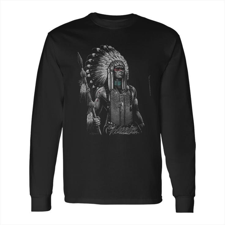 David Gonzales Mens Native American Indian Warrior Long Sleeve T-Shirt