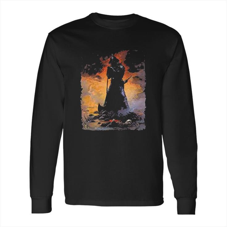 Death Dealer Three By Frank Frazetta Art Long Sleeve T-Shirt