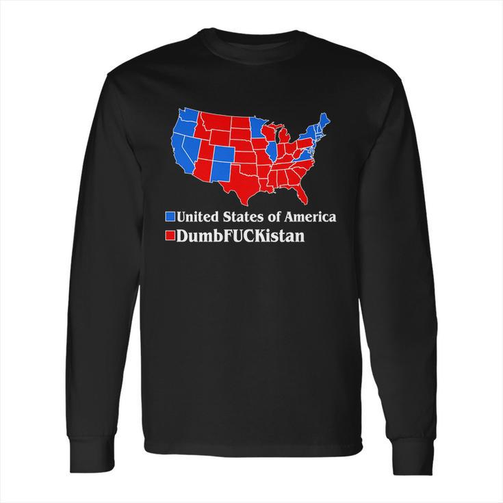 Democratic United States Of America Vs Dumfuckistan Resistance Resist Anti Trump Long Sleeve T-Shirt