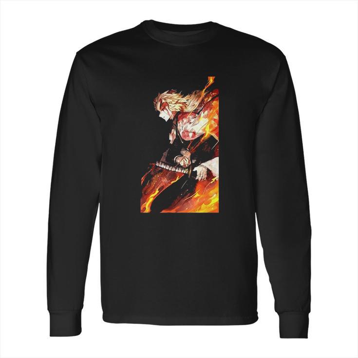 Demon Slayer Graphic Flame Long Sleeve T-Shirt