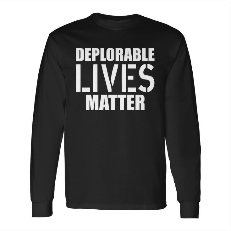 Deplorable Lives Matter Usa Army Stamp Long Sleeve T-Shirt