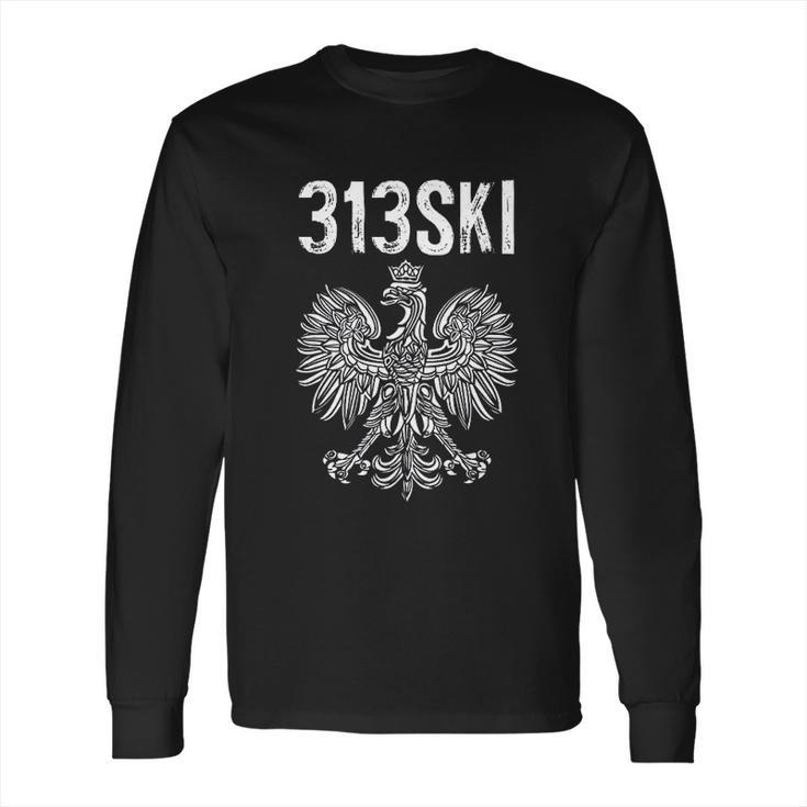 Detroit Michigan Area Code 313 Polish Pride Long Sleeve T-Shirt