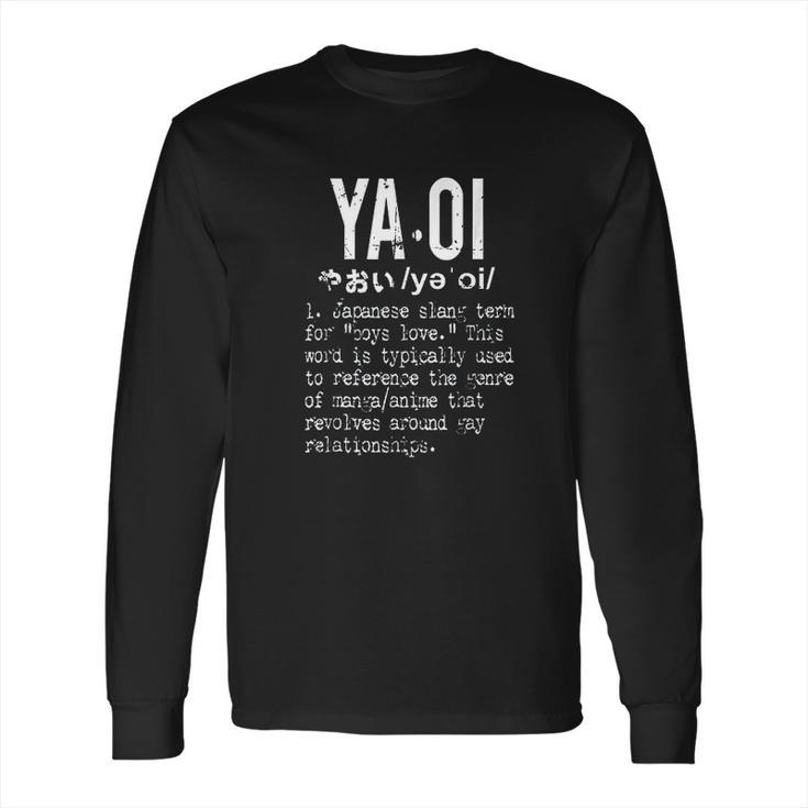 Distressed Yaoi Definition Bl Boys Love Long Sleeve T-Shirt