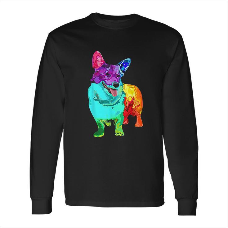 Dog Lover Gifts Welsh Corgi For Colorful Corgi Long Sleeve T-Shirt