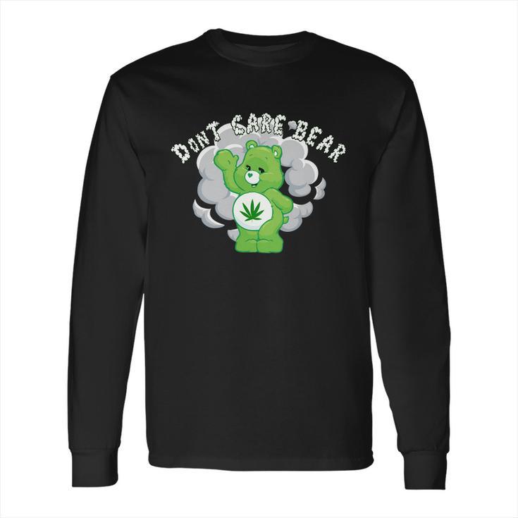 Dont Care Smoking Bear Long Sleeve T-Shirt