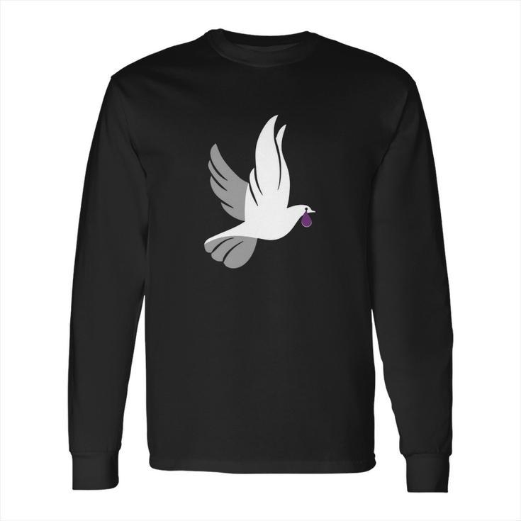 Dove Shedding A Purple TearShirt Long Sleeve T-Shirt