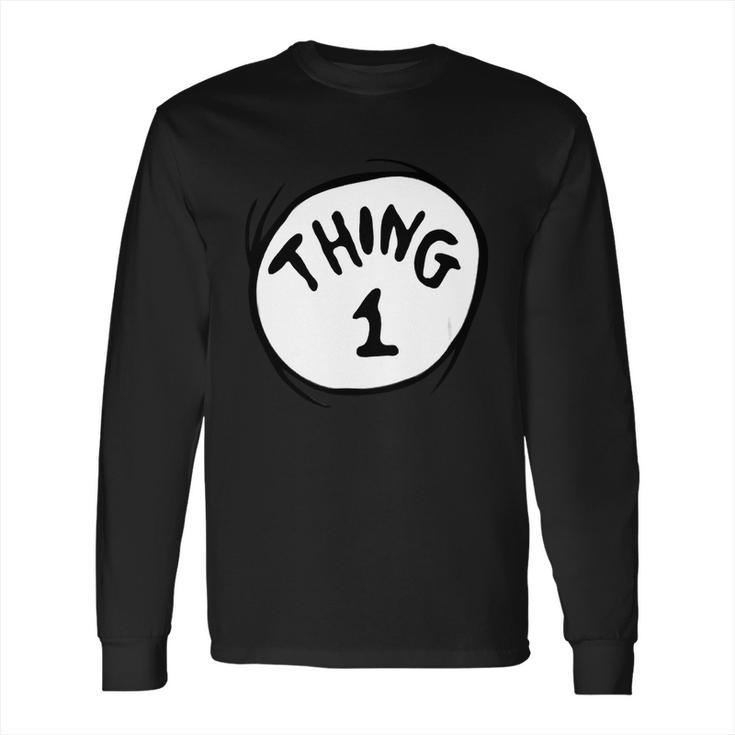 Dr Seuss Thing 1 Emblem Red Long Sleeve T-Shirt