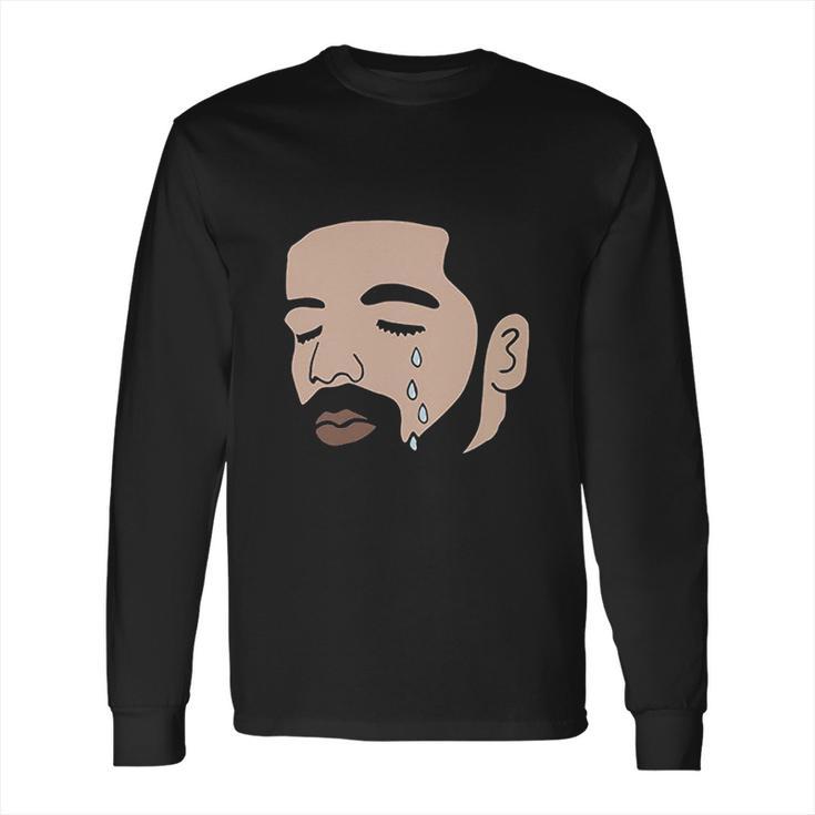 Drake Crying Black Long Sleeve T-Shirt