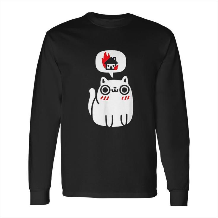 Dreaming Of Destruction Funny Cat Long Sleeve T-Shirt