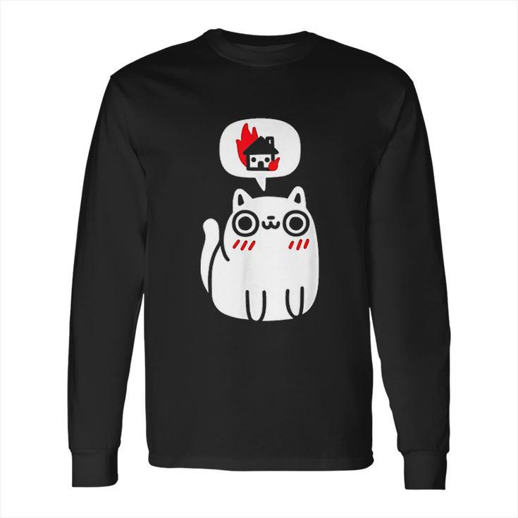 Dreaming Of Destruction Funny Cat Long Sleeve T-Shirt