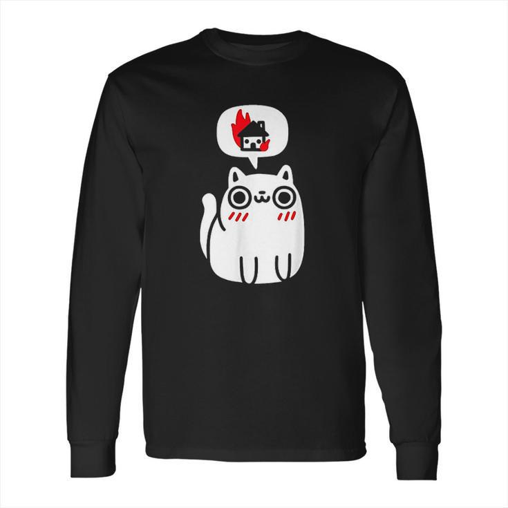 Dreaming Of Destruction Funny Cat Long Sleeve T-Shirt