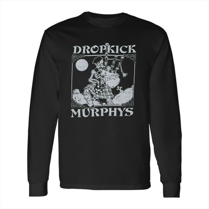 Dropkick Murphys Mens Vintage Skeleton Piper Long Sleeve T-Shirt