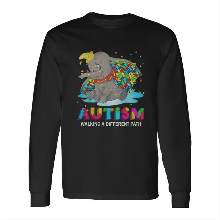 Dumbo Autism Walking A Different Path Long Sleeve T-Shirt