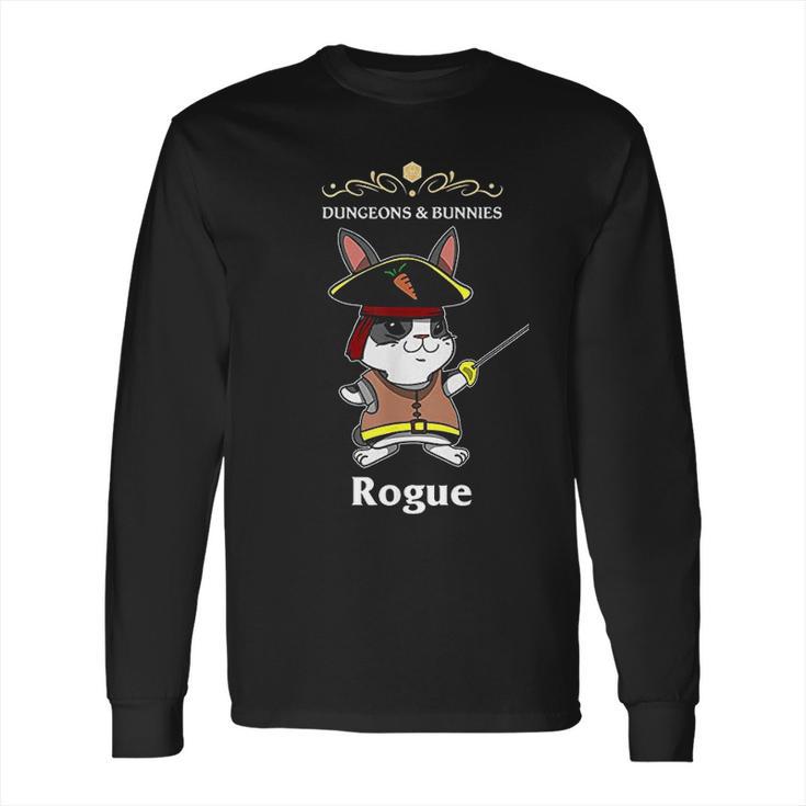 Dungeons And Bunnies Rpg D20 Rogue Roleplaying Gamers Gift Long Sleeve T-Shirt