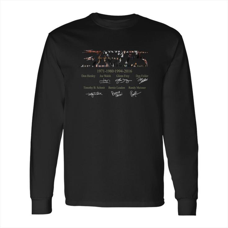 Eagles Band 1971-1980 1994-2019 Signatures Shirt Long Sleeve T-Shirt