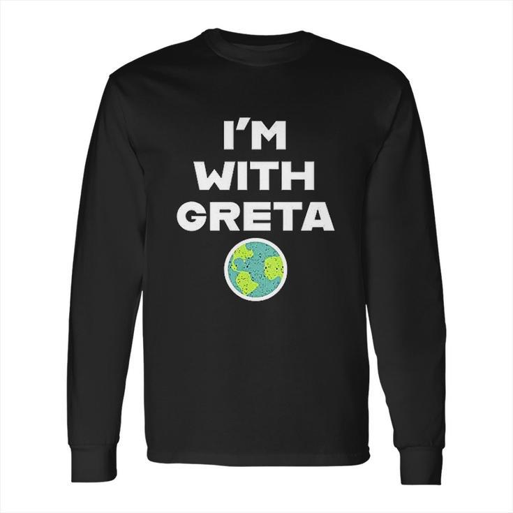 Earth Day Climate Change I Am With Greta Science Graphic Long Sleeve T-Shirt