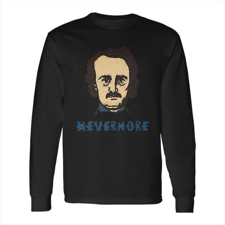 Edgar Allan Poe Nevermore Halloween Costume Graphic Long Sleeve T-Shirt