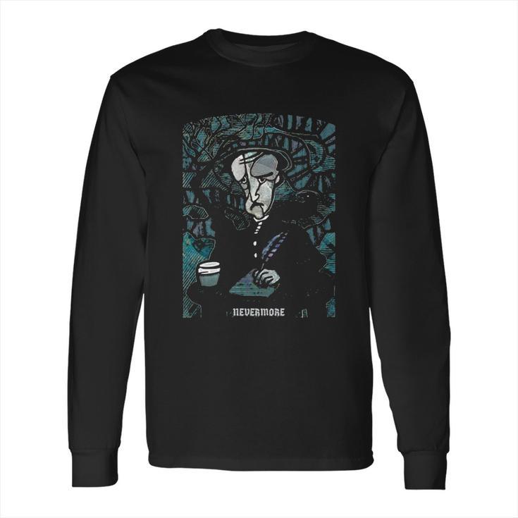 Edgar Allan Poe Nevermore Raven Long Sleeve T-Shirt