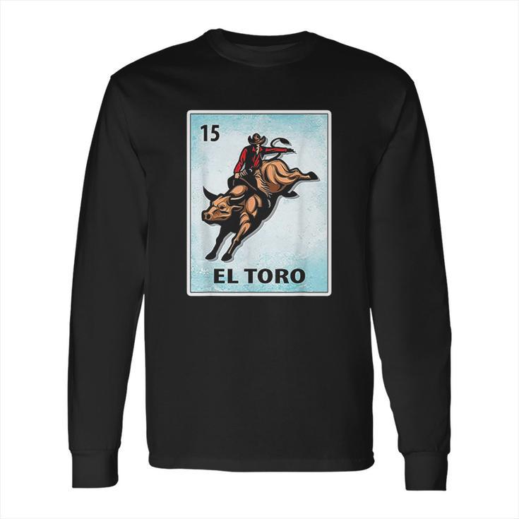 El Toro Mexican Bull Riding Cards Long Sleeve T-Shirt