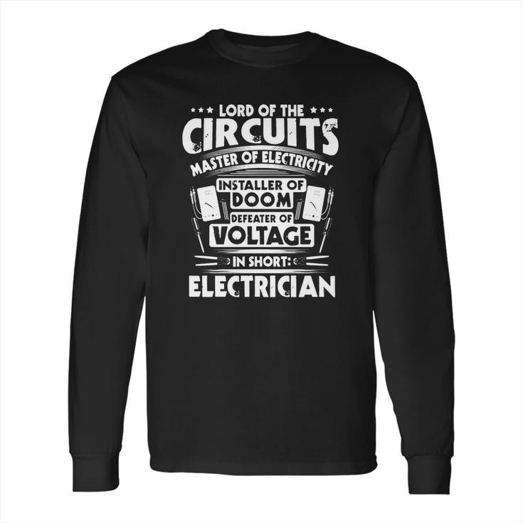 Electrician Sparky Electricity Lord Gift Present Long Sleeve T-Shirt