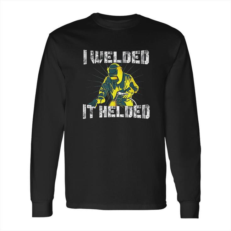 Electro Welding  For Men  Funny Welder Long Sleeve T-Shirt