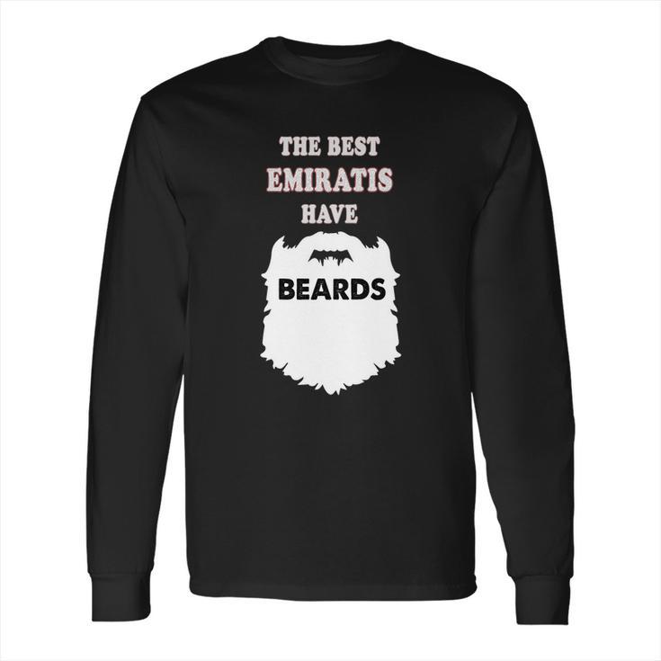 Emirati Beards Gift Uae Bearded Dubai Arab Tee Long Sleeve T-Shirt