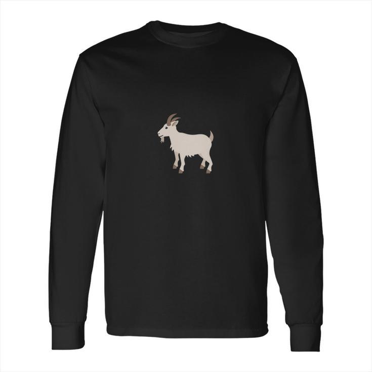 Emoji T-Shirt Goat Emoticon Farm Animal Long Sleeve T-Shirt