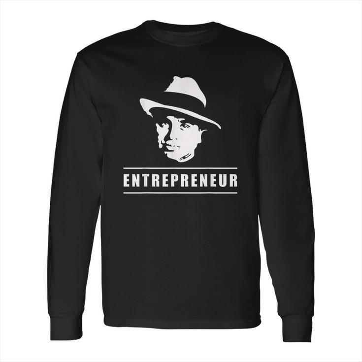 Entrepreneur With Al Capone Design Long Sleeve T-Shirt