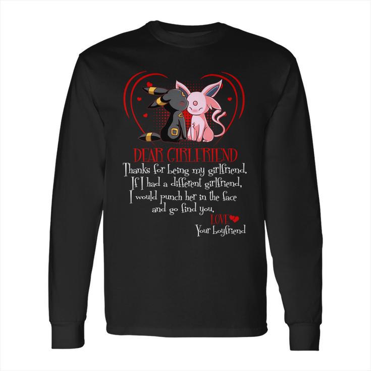 Espeon And Umbreon Boyfriend Dear Girlfriend Long Sleeve T-Shirt