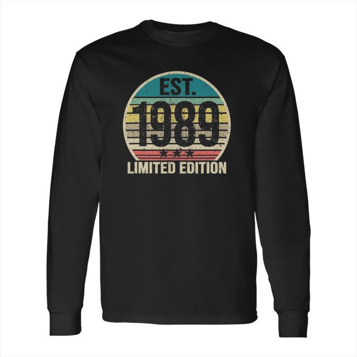 Est 1989 - 32 Years Old - 32Nd Birthday Gift Vintage Retro Long Sleeve T-Shirt