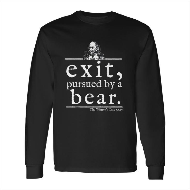 Exit Pursued By Bear Shakespeare Stage Director Gift Long Sleeve T-Shirt