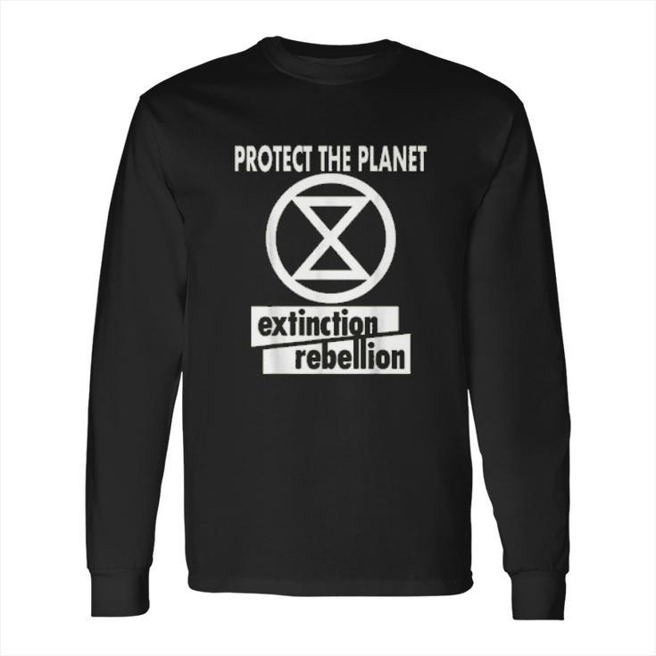 Extinction Rebellion In Green Rebel For Life Climate Change Long Sleeve T-Shirt