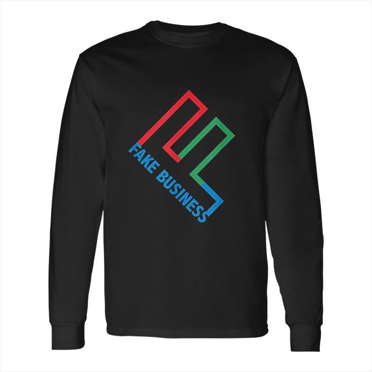 Fake Business Parody Design Long Sleeve T-Shirt