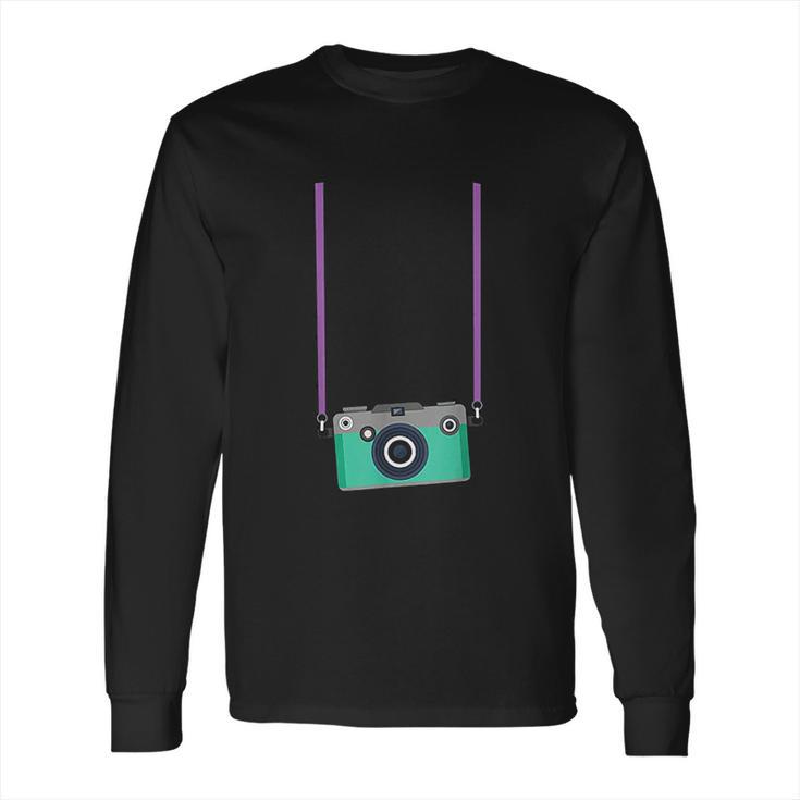 Fake Tourist Camera Graphic Long Sleeve T-Shirt