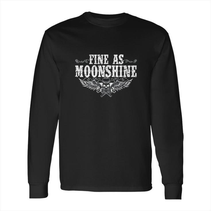 Fine As Moonshine Western Skull Dueling Pistols Long Sleeve T-Shirt