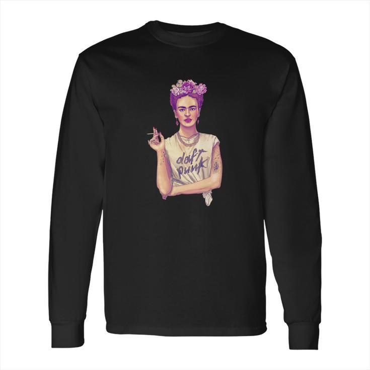 Frida Kahlo Daft Punk Long Sleeve T-Shirt