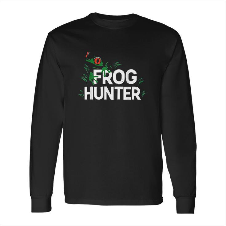 Frog Hunter Gift Little Amphibian Catcher Boys Girls Kids Long Sleeve T-Shirt