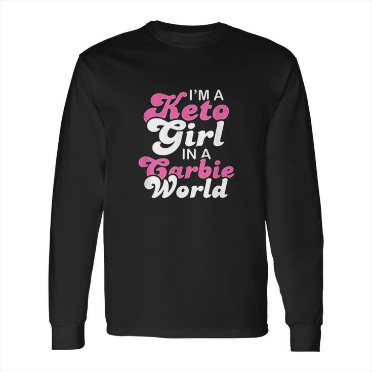 Funny Ketogenic Diet Keto Girl Carbie World Long Sleeve T-Shirt