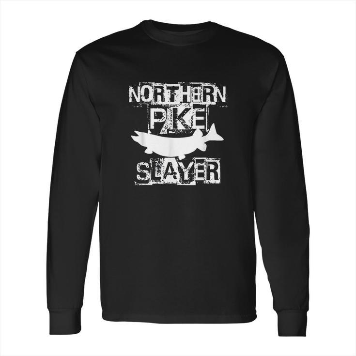 Funny Northern Pike Graphic Fish Freshwater Fishing Gift Long Sleeve T-Shirt