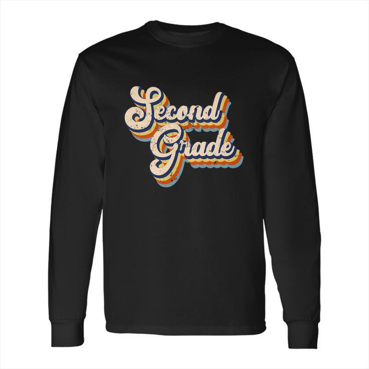 Funny Retro Second Grade Logo Long Sleeve T-Shirt