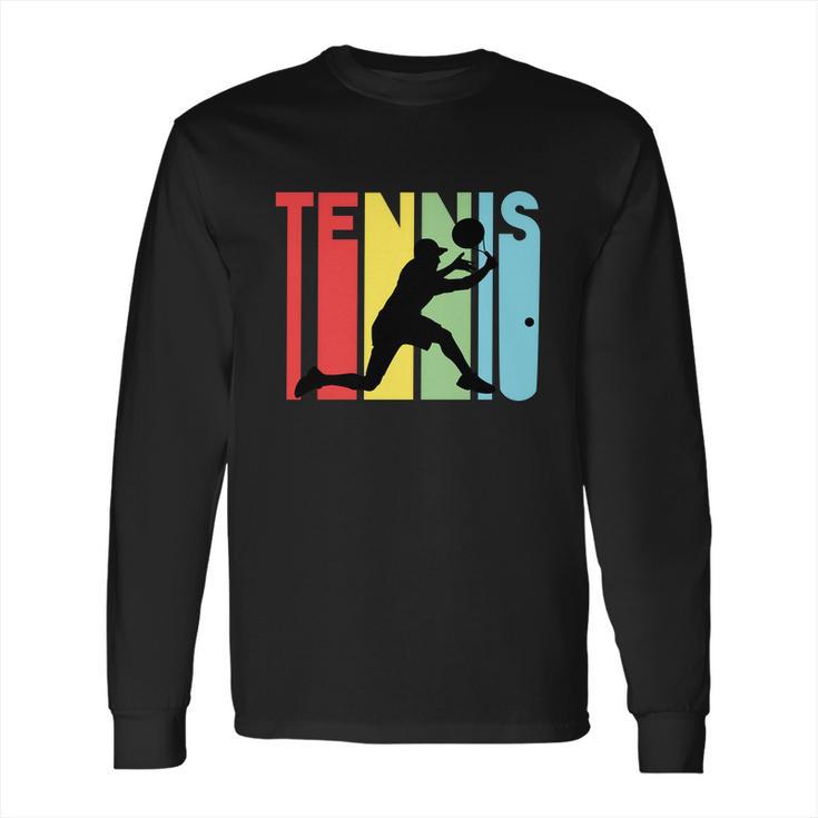 Funny Retro Tennis Logo Long Sleeve T-Shirt