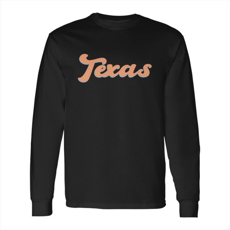 Funny Retro Texas Logo Long Sleeve T-Shirt