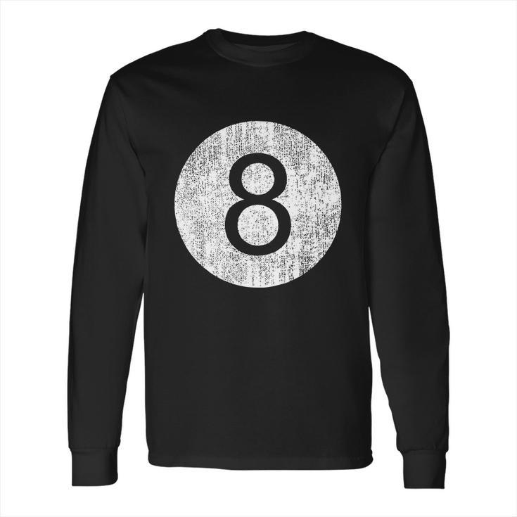 Funny Retro Vintage 8 Ball Logo Long Sleeve T-Shirt