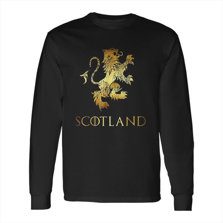 Funny Scotland Lion Rampant Scottish Kilts Long Sleeve T-Shirt